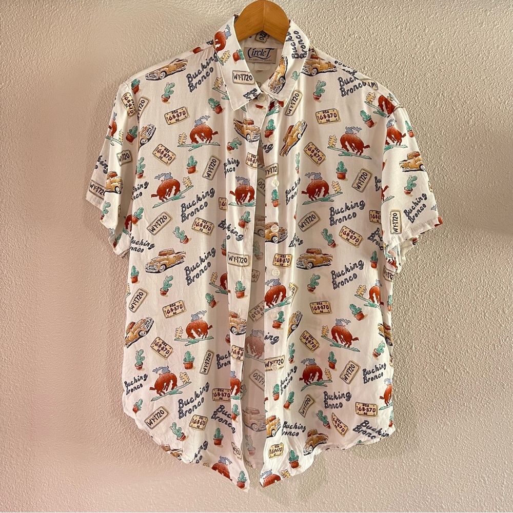 Vintage Rodeo Cowboy Print Shirt - Picture 5 of 5